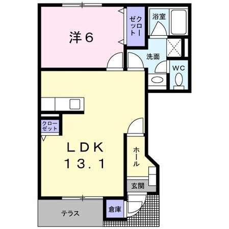 マーシャハイツ荒木　Ｂの物件間取画像